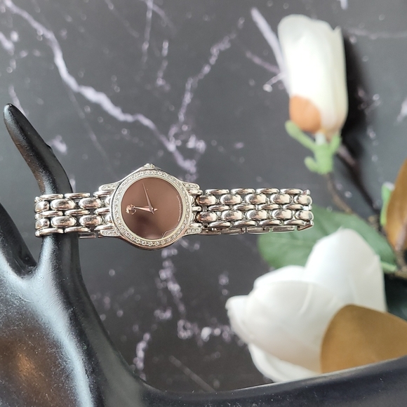 Movado Accessories - AUTHENTIC LADIES 14KWG DIAMOND MOVADO TIMEPIECE